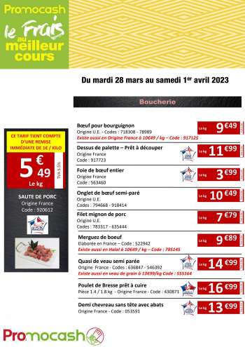 Catalogue Promocash - 28/03/2023 - 01/04/2023.