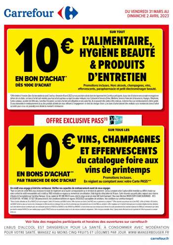Catalogue Carrefour Hypermarchés - 31/03/2023 - 02/04/2023.