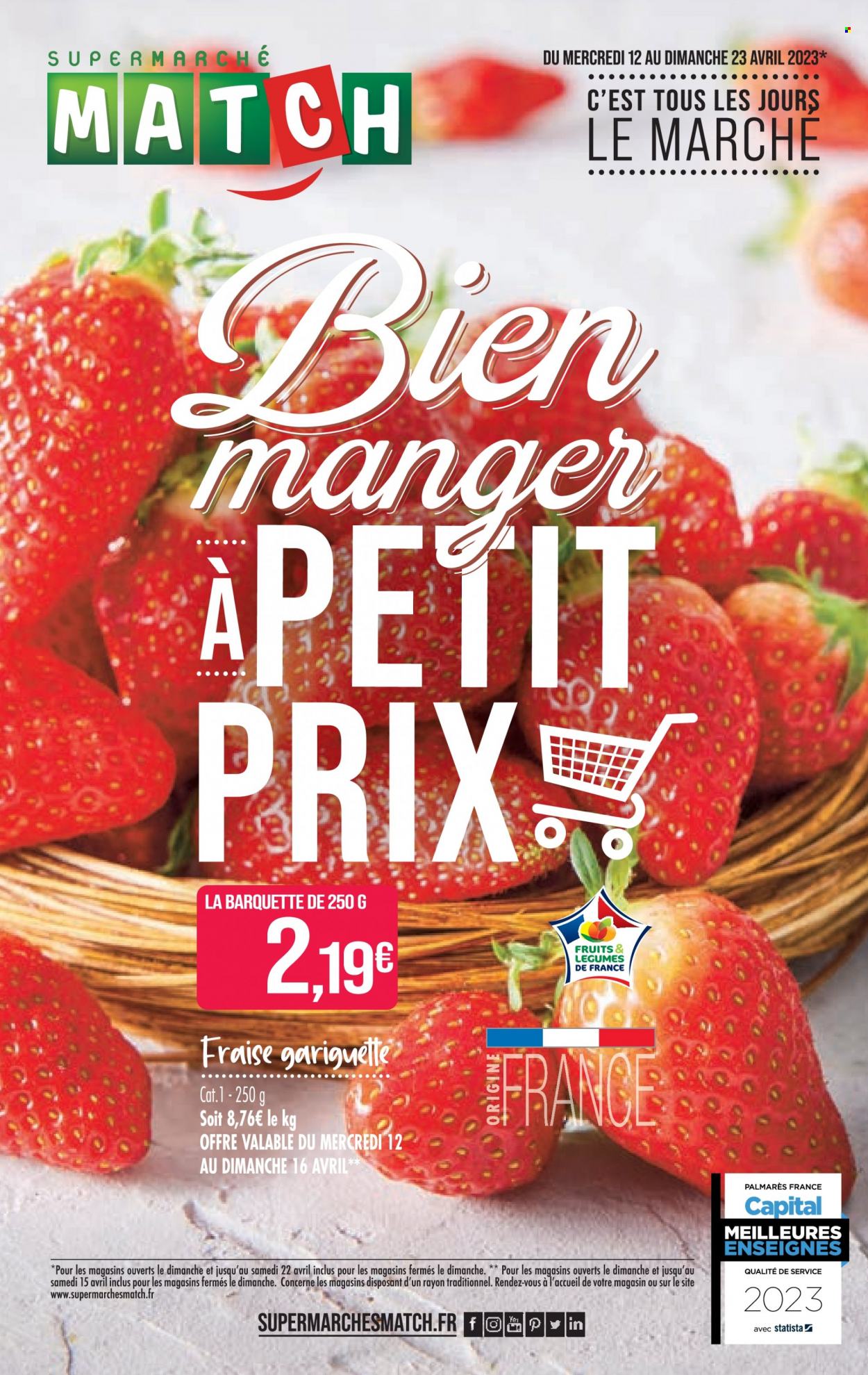 Catalogue Supermarché Match - 12/04/2023 - 23/04/2023. Page 1