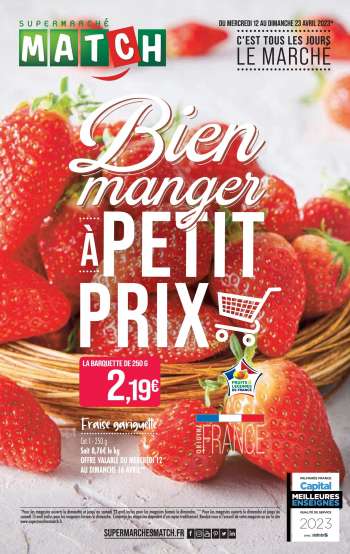 Catalogue Supermarché Match - 12/04/2023 - 23/04/2023.
