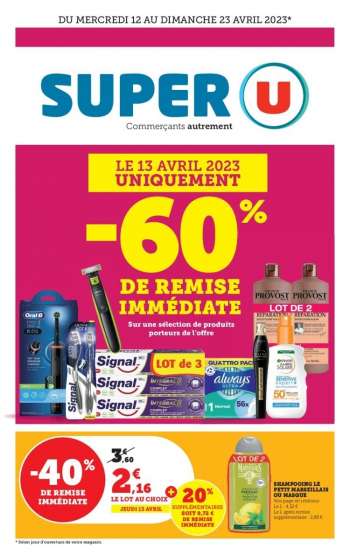 Catalogue SUPER U - 12/04/2023 - 23/04/2023.
