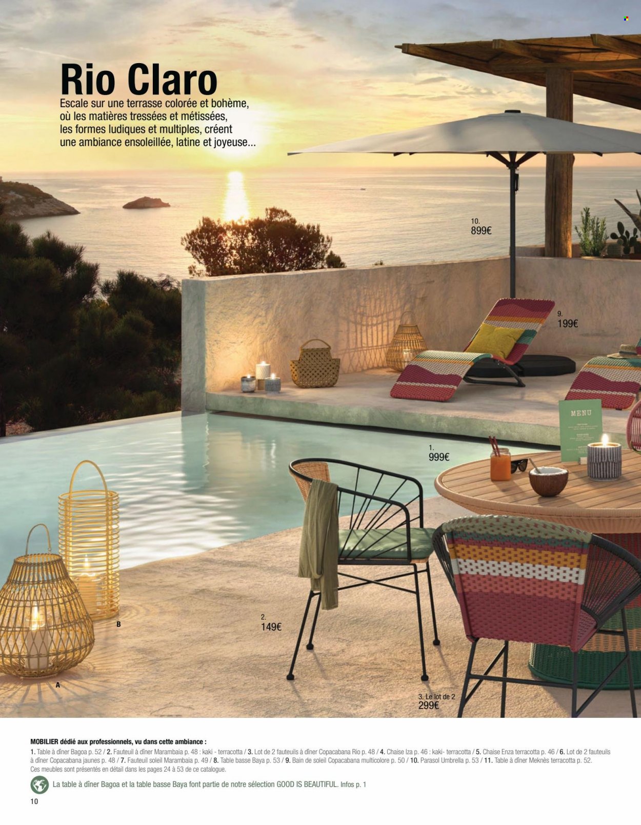 thumbnail - Catalogue Maisons du Monde - Produits soldés - table, chaise, table basse, bain de soleil. Page 12.