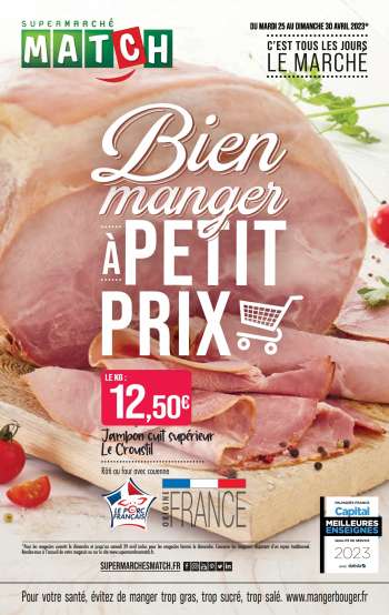 Catalogue Supermarché Match - 25/04/2023 - 30/04/2023.