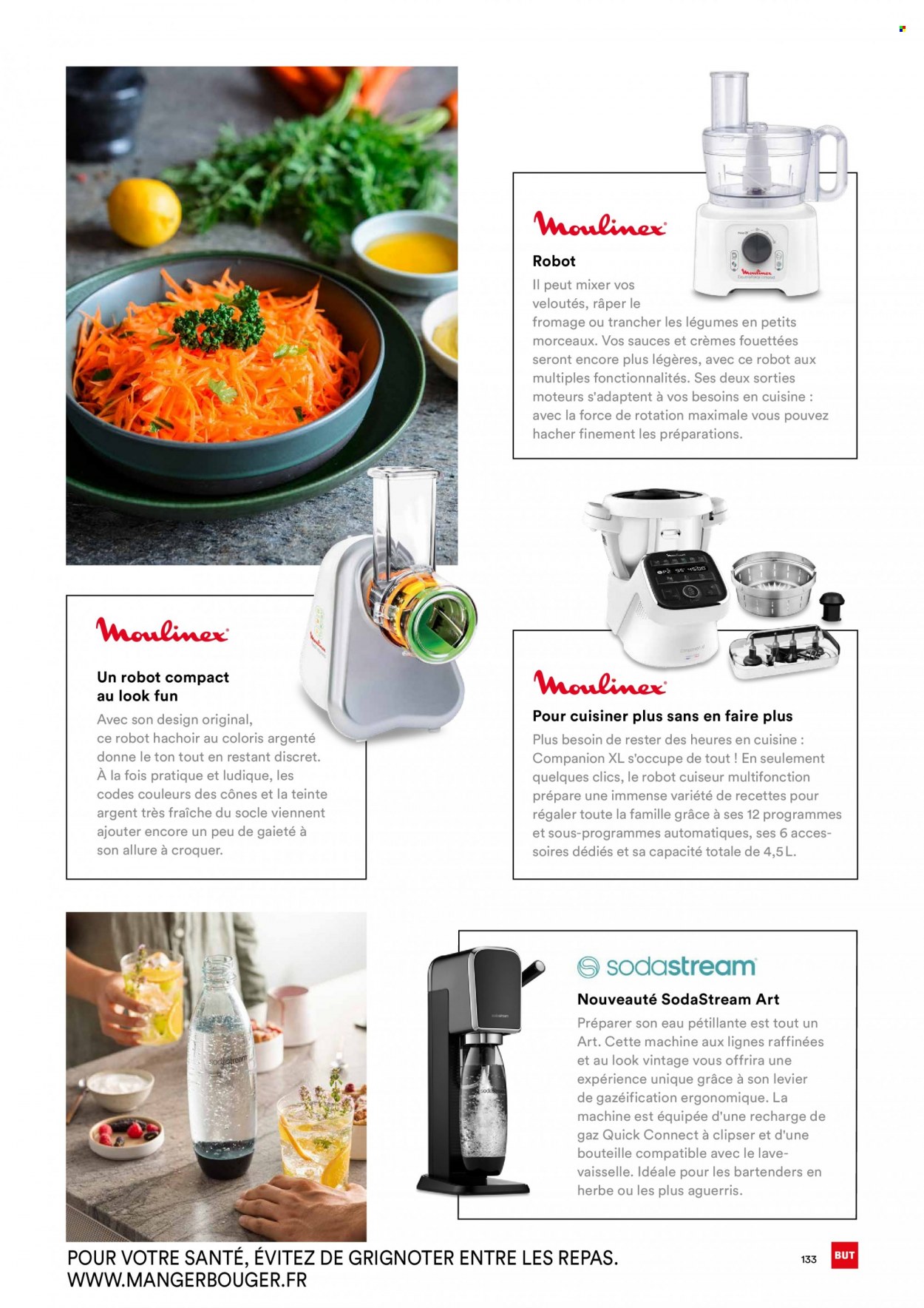 thumbnail - Catalogue BUT - 18/04/2023 - 30/04/2024 - Produits soldés - hachoir, SodaStream, robot de cuisine. Page 133.