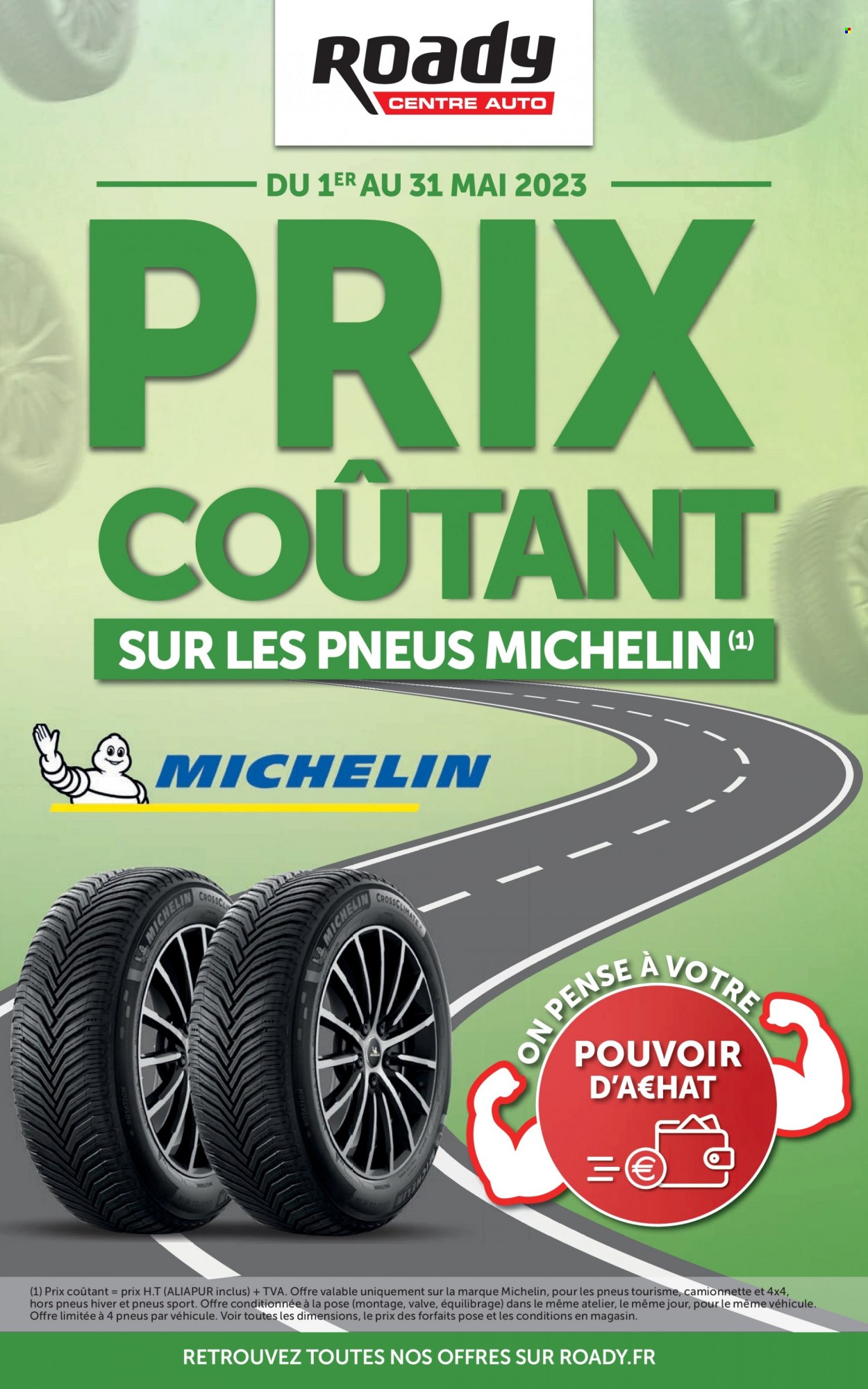 thumbnail - Catalogue Roady - 01/05/2023 - 31/05/2023 - Produits soldés - Michelin. Page 1.