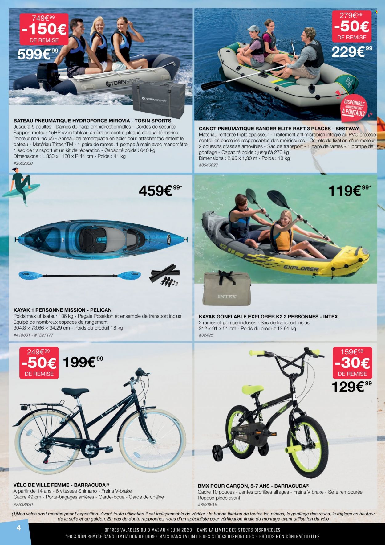 thumbnail - Catalogue Costco - 08/05/2023 - 04/06/2023 - Produits soldés - vélo, coussin, sac de transport, kit de réparation. Page 4.