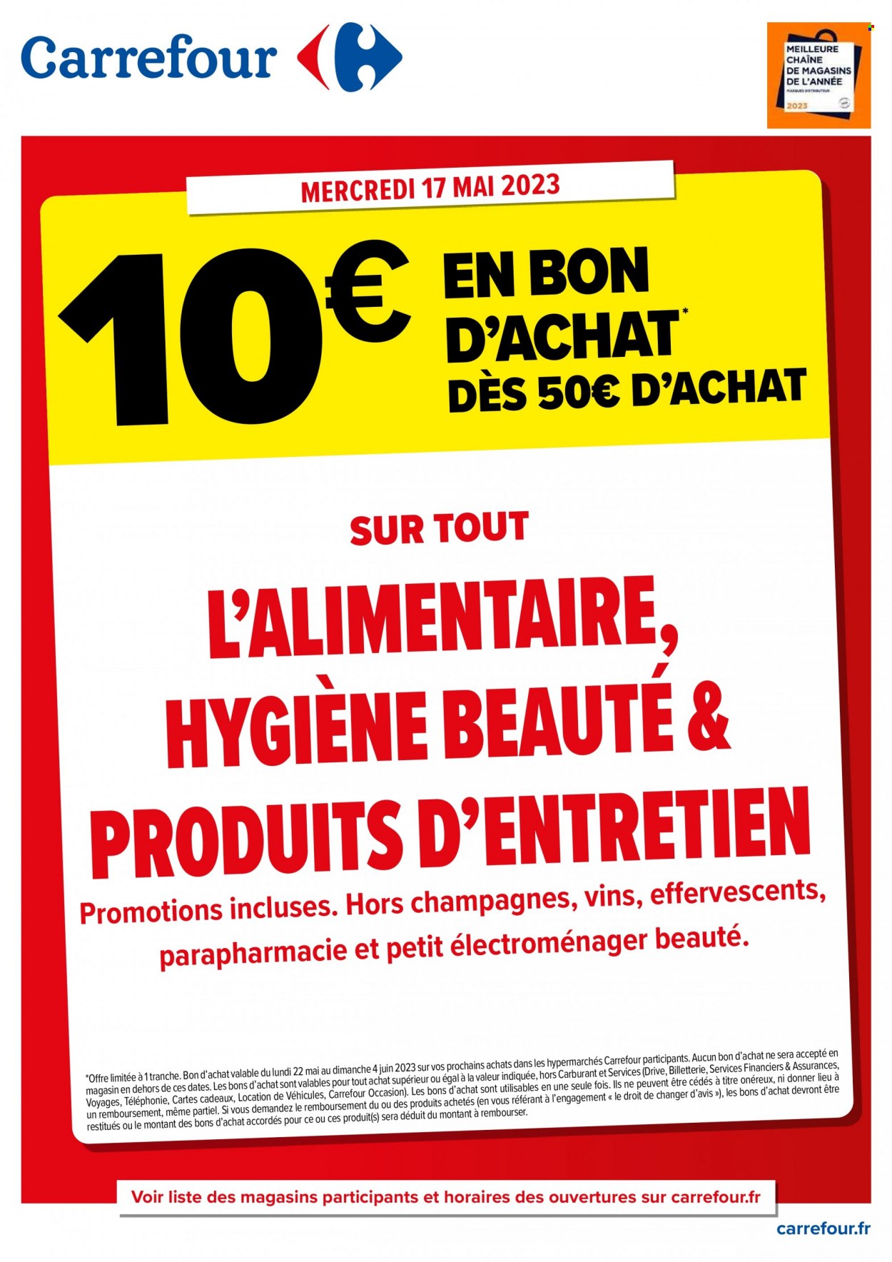 Catalogue Carrefour Hypermarchés - 17/05/2023 - 21/05/2023. Page 1