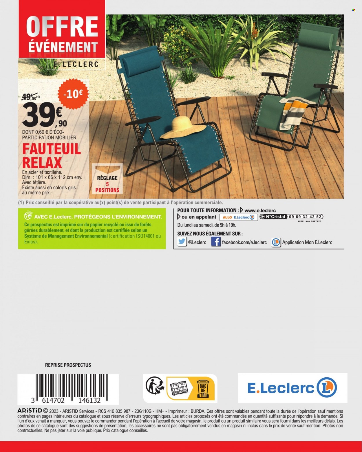 thumbnail - Catalogue E.Leclerc - 23/05/2023 - 03/06/2023 - Produits soldés - fauteuil. Page 66.