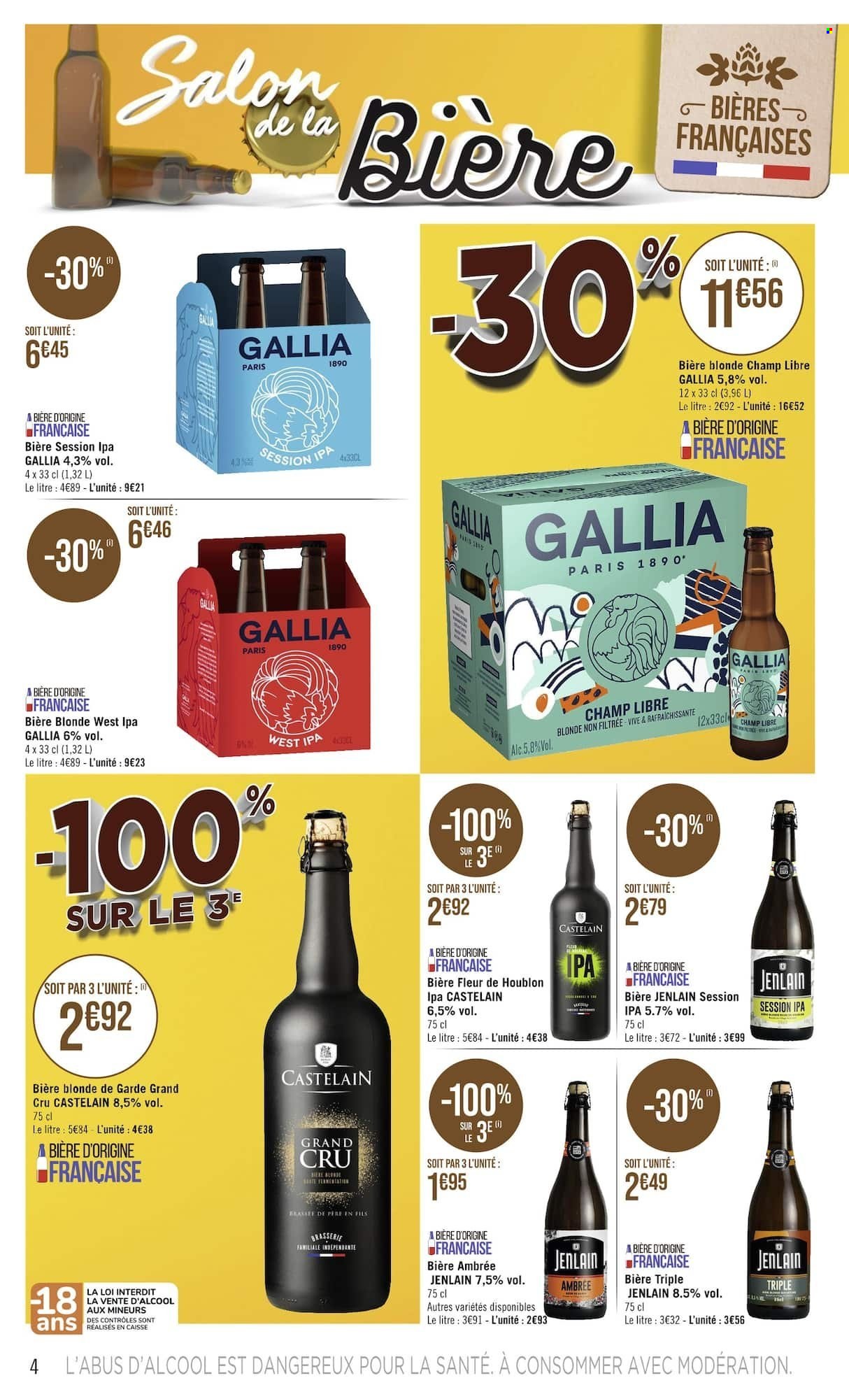 thumbnail - Catalogue Géant Casino - 29/05/2023 - 11/06/2023 - Produits soldés - bière blonde. Page 4.