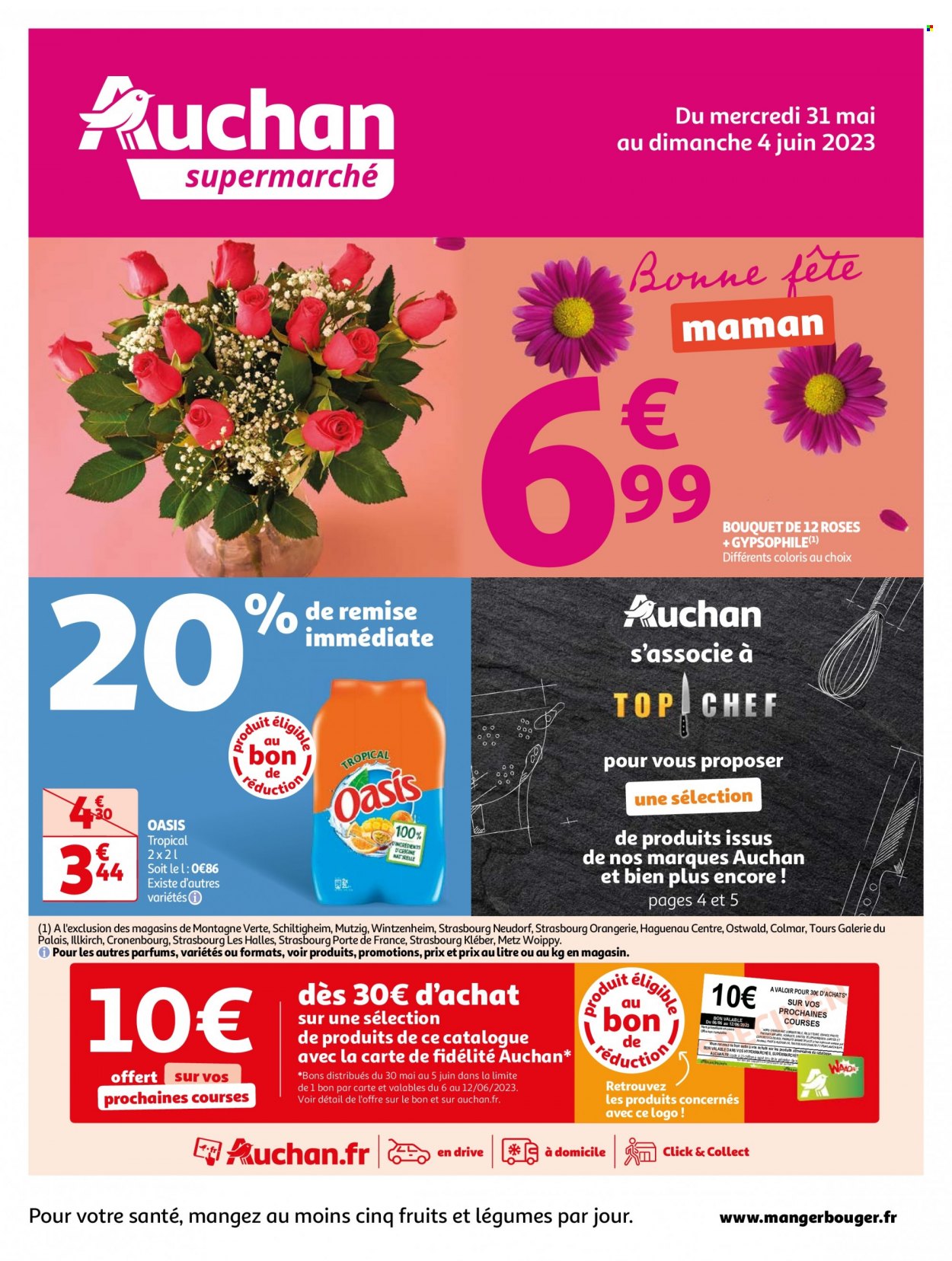 thumbnail - Catalogue Auchan - 31/05/2023 - 04/06/2023 - Produits soldés - Oasis. Page 1.