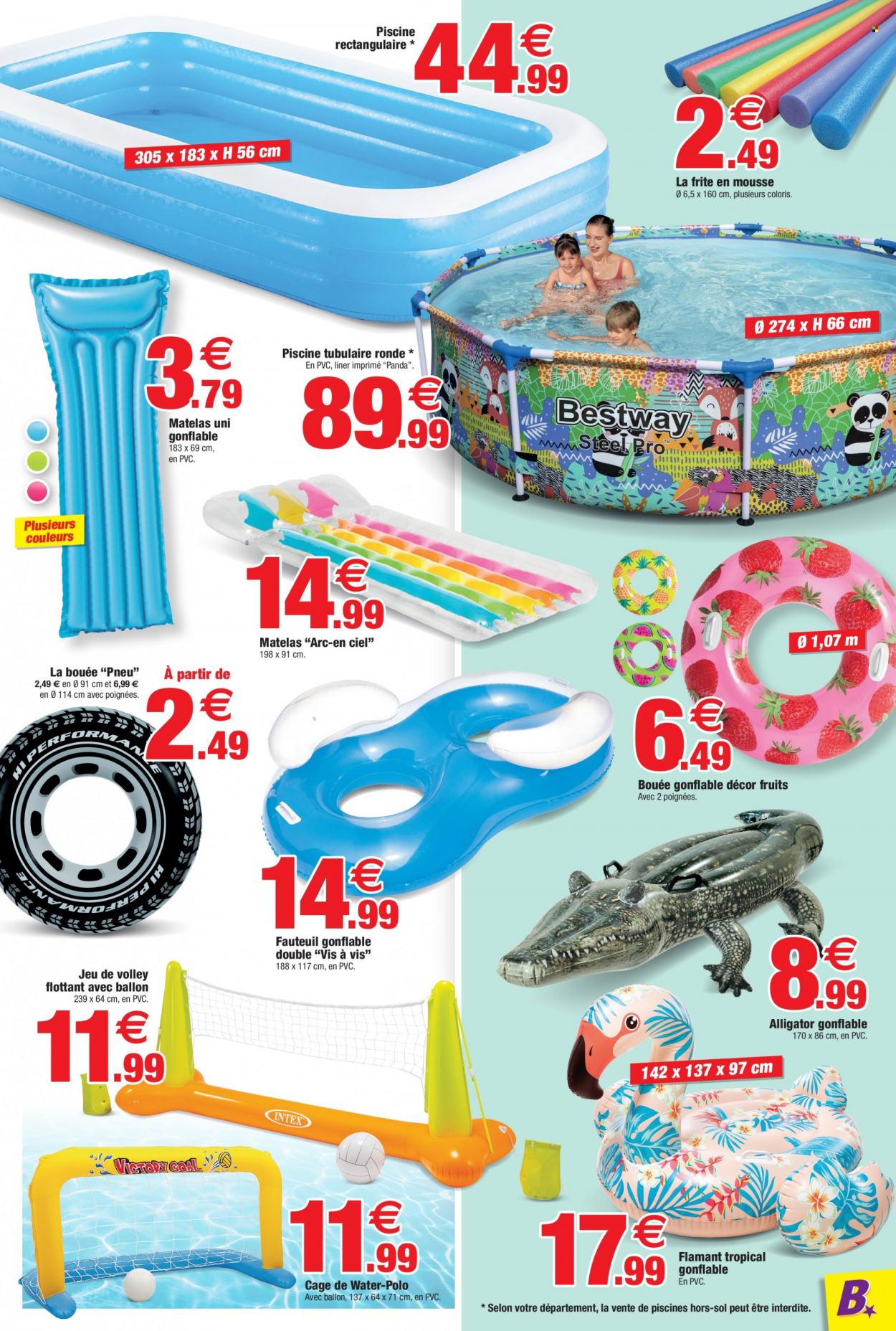thumbnail - Catalogue Bazarland - 31/05/2023 - 11/06/2023 - Produits soldés - matelas, fauteuil, ballon, piscine, piscine tubulaire. Page 7.