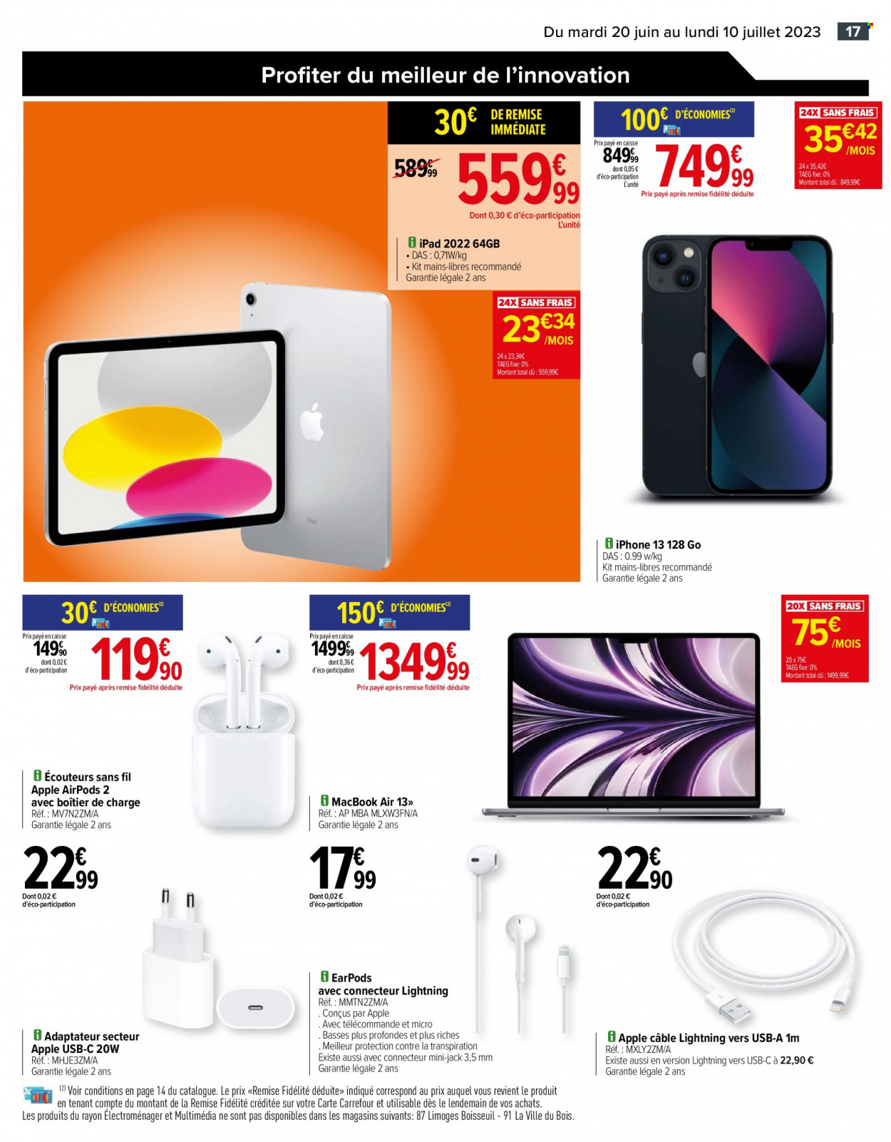 Catalogue Carrefour Hypermarchés - 20/06/2023 - 10/07/2023. Page 17