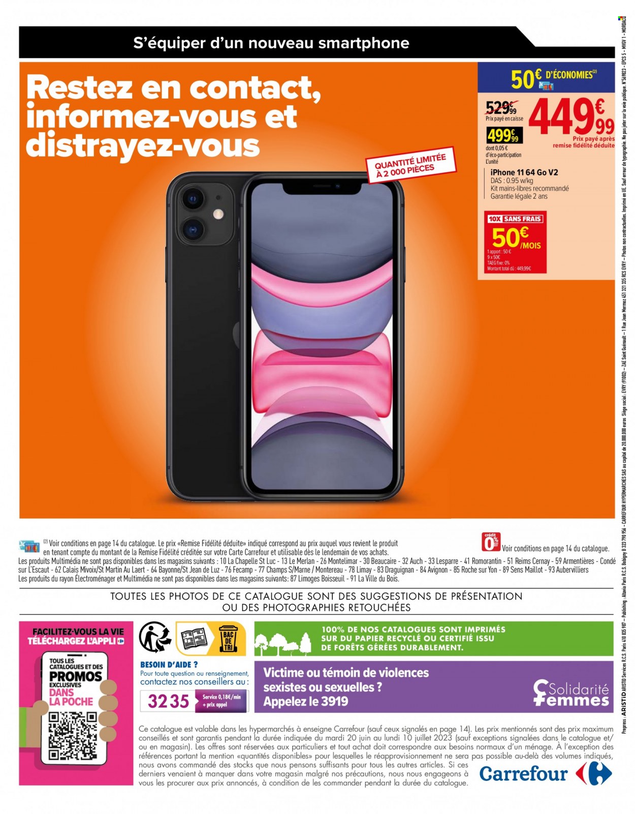 Catalogue Carrefour Hypermarchés - 20/06/2023 - 10/07/2023. Page 20