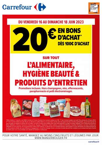 Catalogue Carrefour Hypermarchés - 16/06/2023 - 18/06/2023.