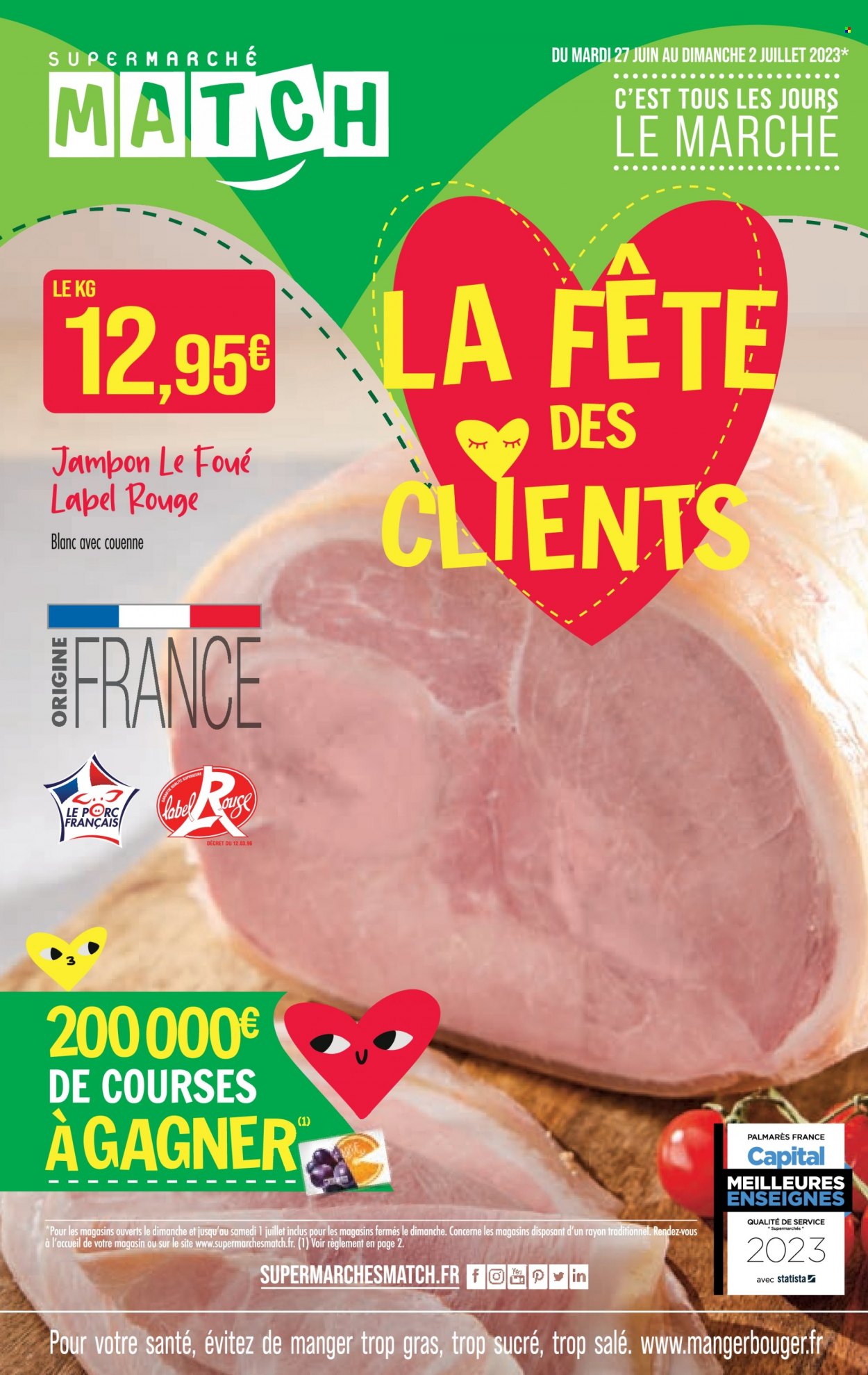 Catalogue Supermarché Match - 27/06/2023 - 02/07/2023. Page 1