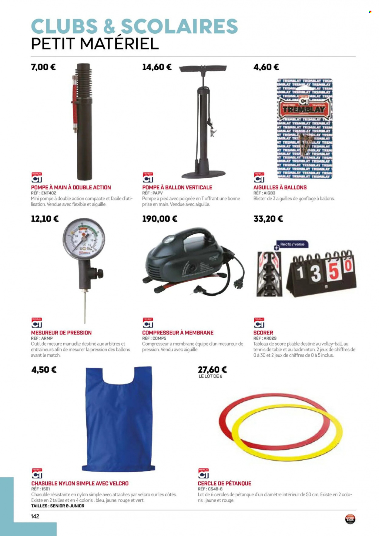 thumbnail - Catalogue Sport 2000 - Produits soldés - compresseur. Page 142.