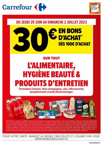 Catalogue Carrefour Hypermarchés - 29/06/2023 - 02/07/2023.