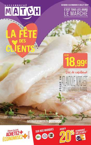 Catalogue Supermarché Match - 04/07/2023 - 09/07/2023.