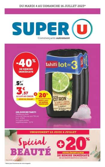 Catalogue SUPER U - 04/07/2023 - 16/07/2023.