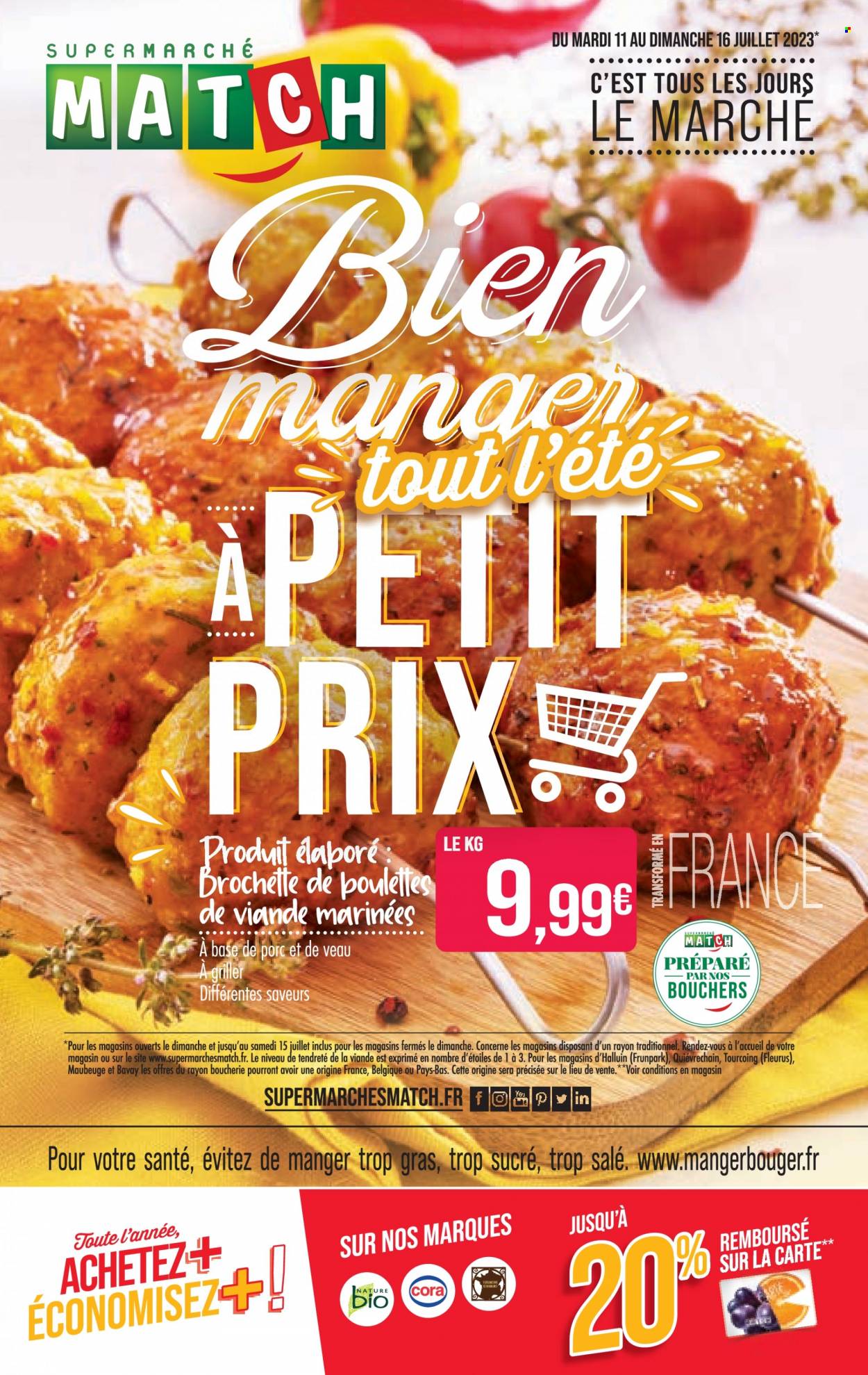 Catalogue Supermarché Match - 11/07/2023 - 16/07/2023. Page 1