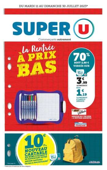 Catalogue SUPER U - 11/07/2023 - 30/07/2023.