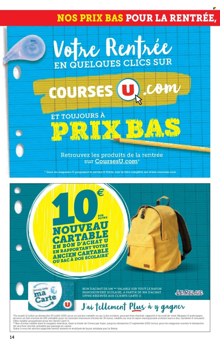 Catalogue SUPER U - 11/07/2023 - 30/07/2023. Page 14