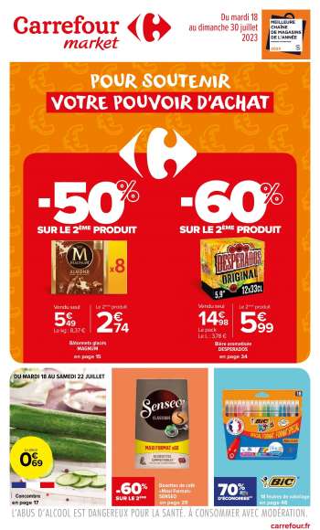 Catalogue Carrefour Market - 18/07/2023 - 30/07/2023.