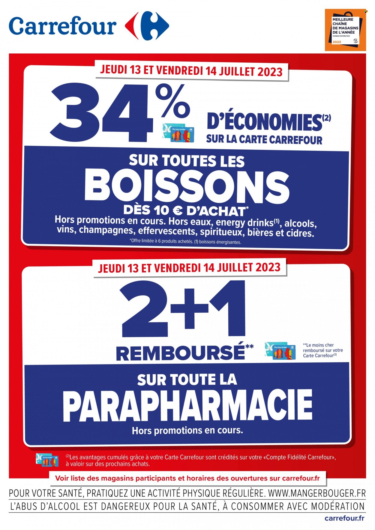 Catalogue Carrefour Hypermarchés - 13/07/2023 - 14/07/2023. Page 1