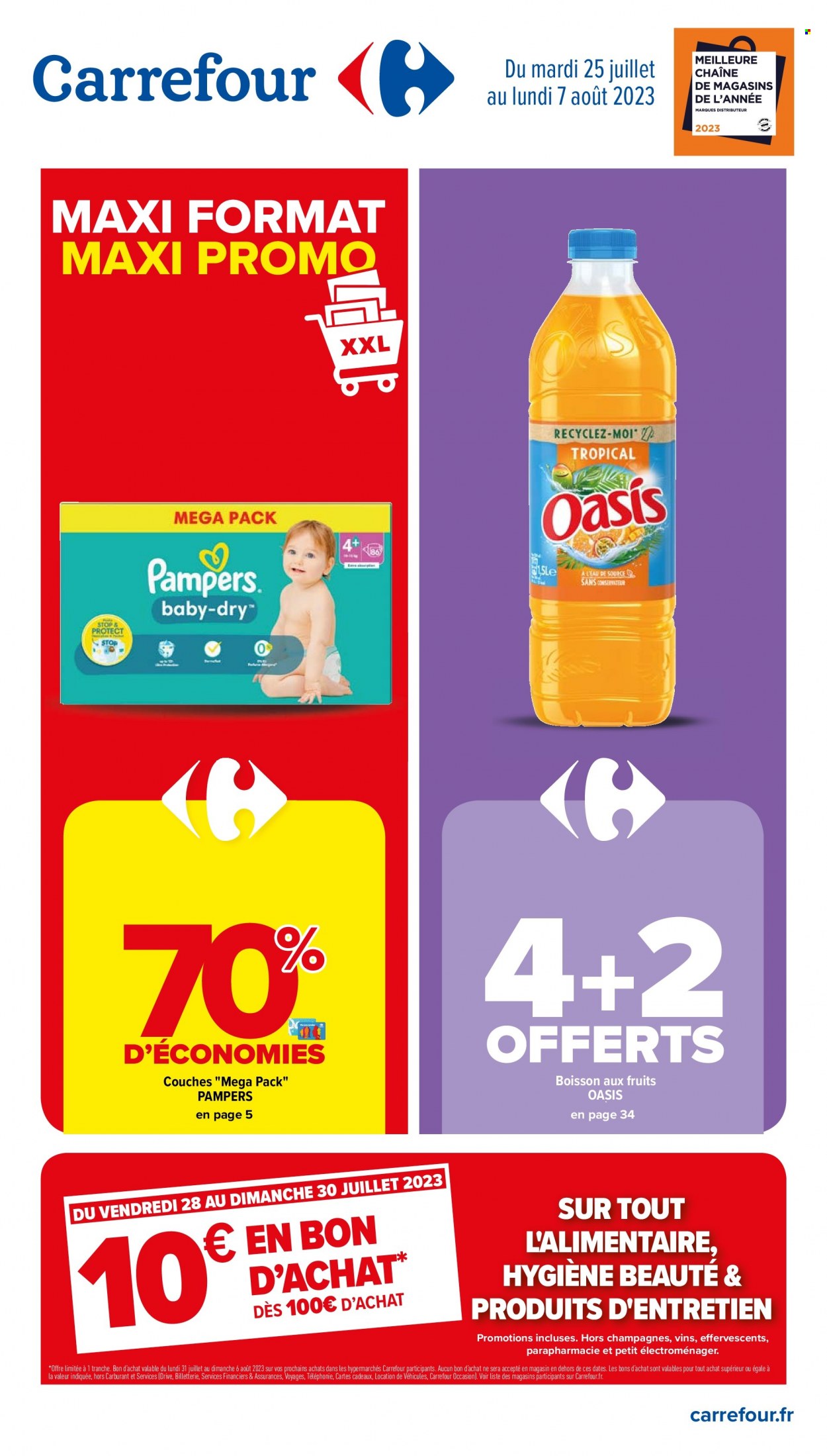 Catalogue Carrefour Hypermarchés - 25/07/2023 - 07/08/2023. Page 1