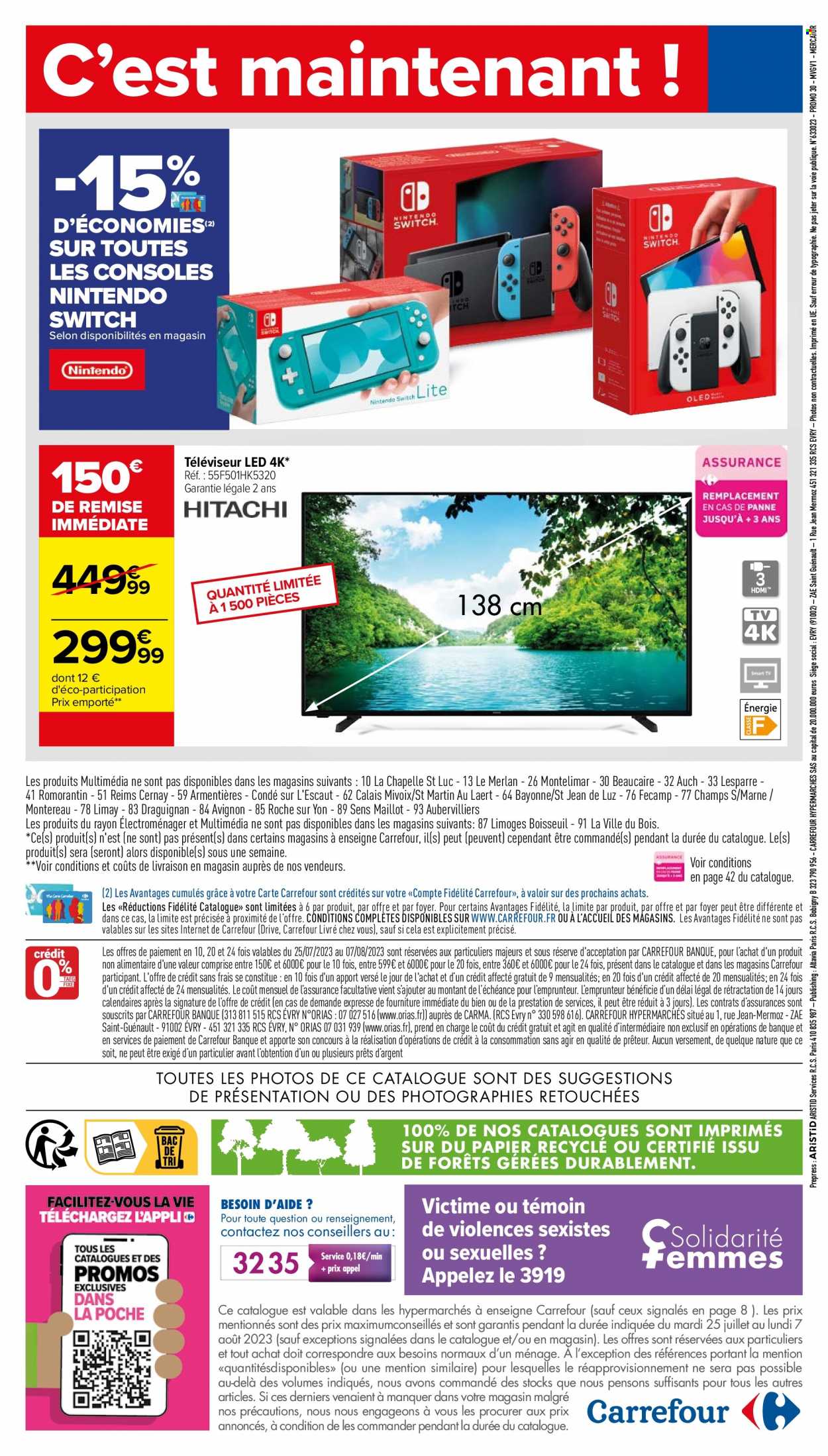 Catalogue Carrefour Hypermarchés - 25/07/2023 - 07/08/2023. Page 64
