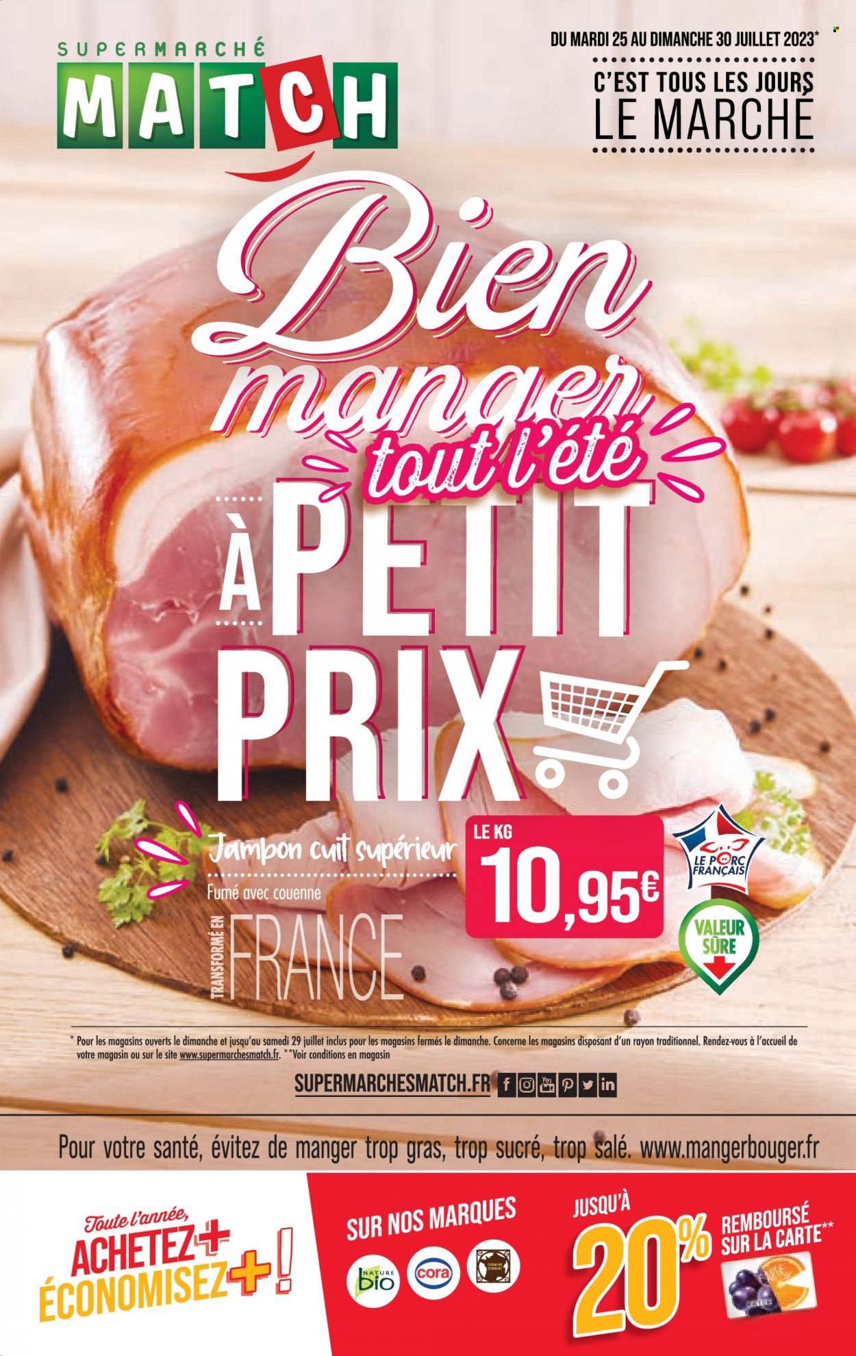 Catalogue Supermarché Match - 25/07/2023 - 30/07/2023. Page 1