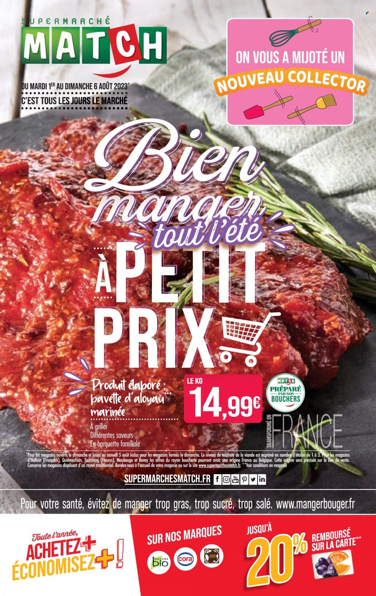 Catalogue Supermarché Match - 01/08/2023 - 06/08/2023. Page 1