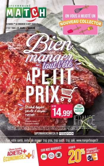 Catalogue Supermarché Match - 01/08/2023 - 06/08/2023.