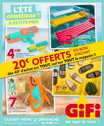Catalogue GiFi - 25/07/2023 - 02/08/2023.