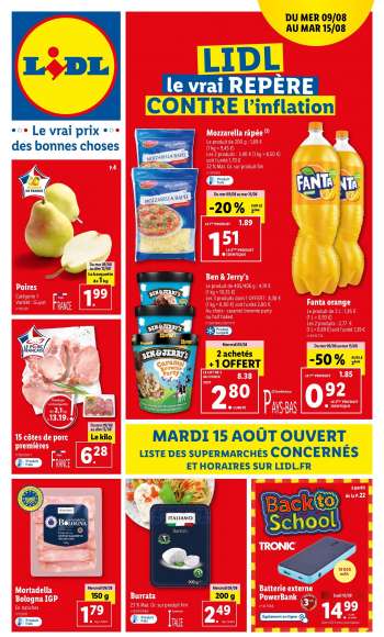 Catalogue Lidl - 09/08/2023 - 15/08/2023.