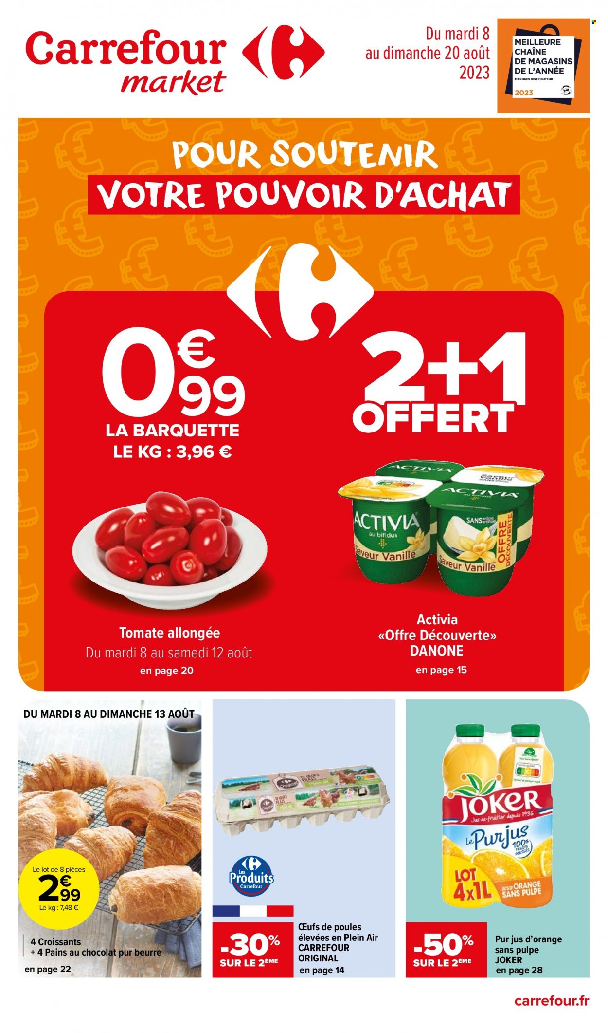 Catalogue Carrefour Market - 08/08/2023 - 20/08/2023. Page 1