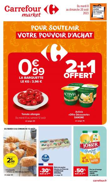 Catalogue Carrefour Market - 08/08/2023 - 20/08/2023.