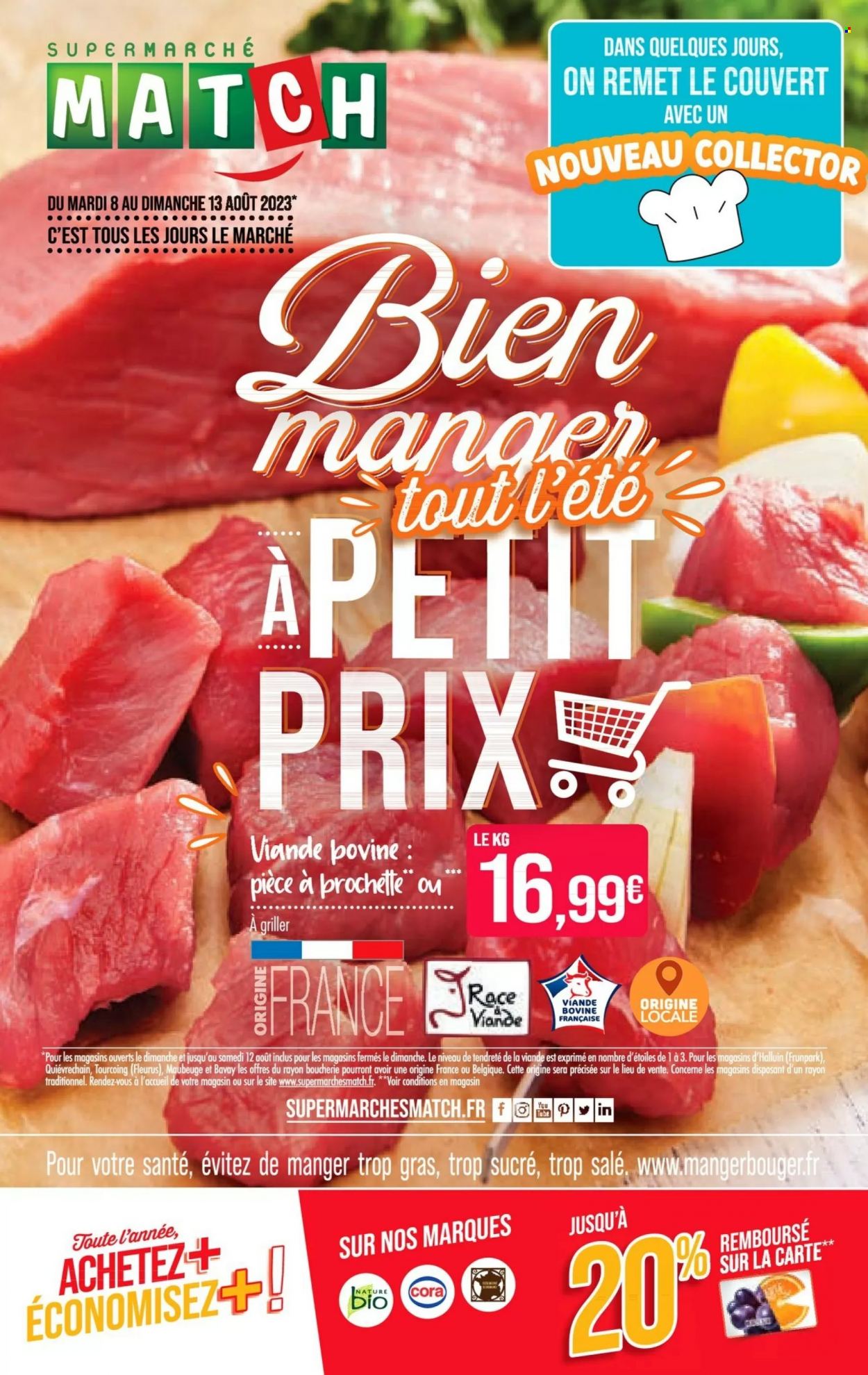 Catalogue Supermarché Match - 08/08/2023 - 13/08/2023. Page 1