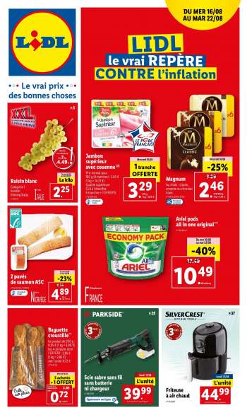 Catalogue Lidl - 16/08/2023 - 22/08/2023.