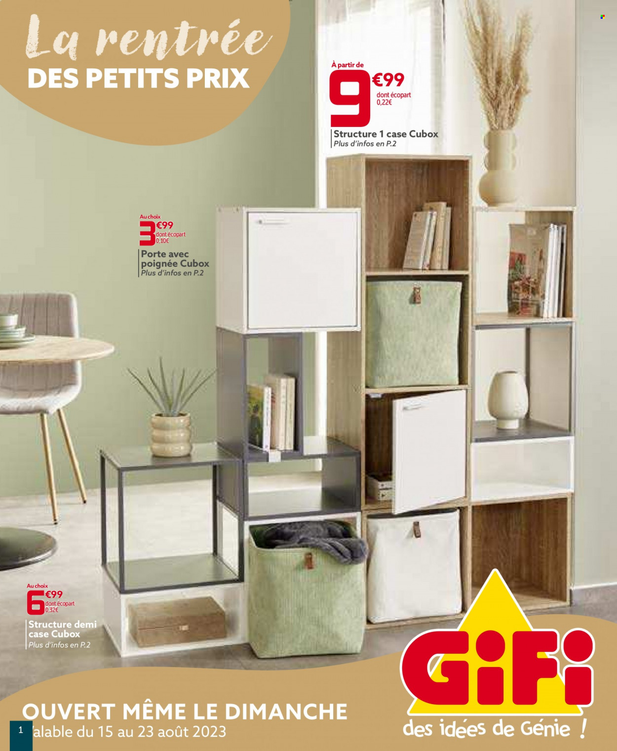 Catalogue GiFi - 15/08/2023 - 23/08/2023. Page 1