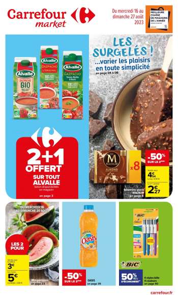 Catalogue Carrefour Market - 16/08/2023 - 27/08/2023.