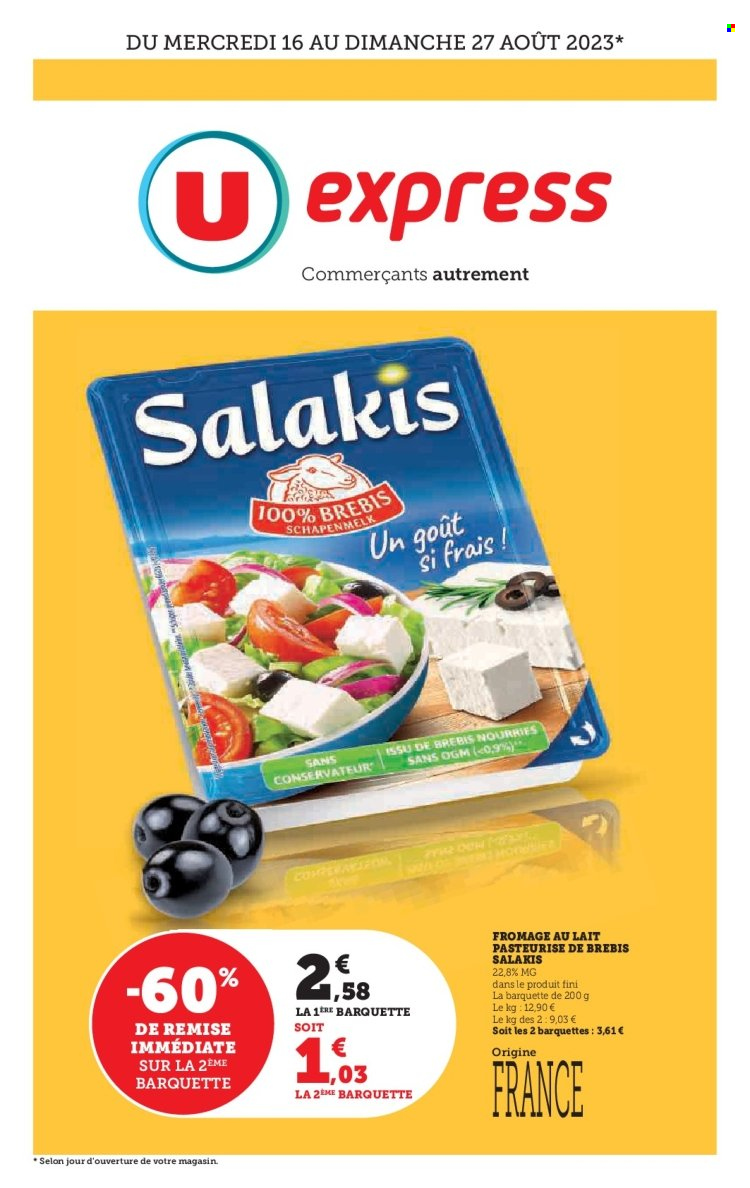 Catalogue U express - 16/08/2023 - 27/08/2023. Page 1