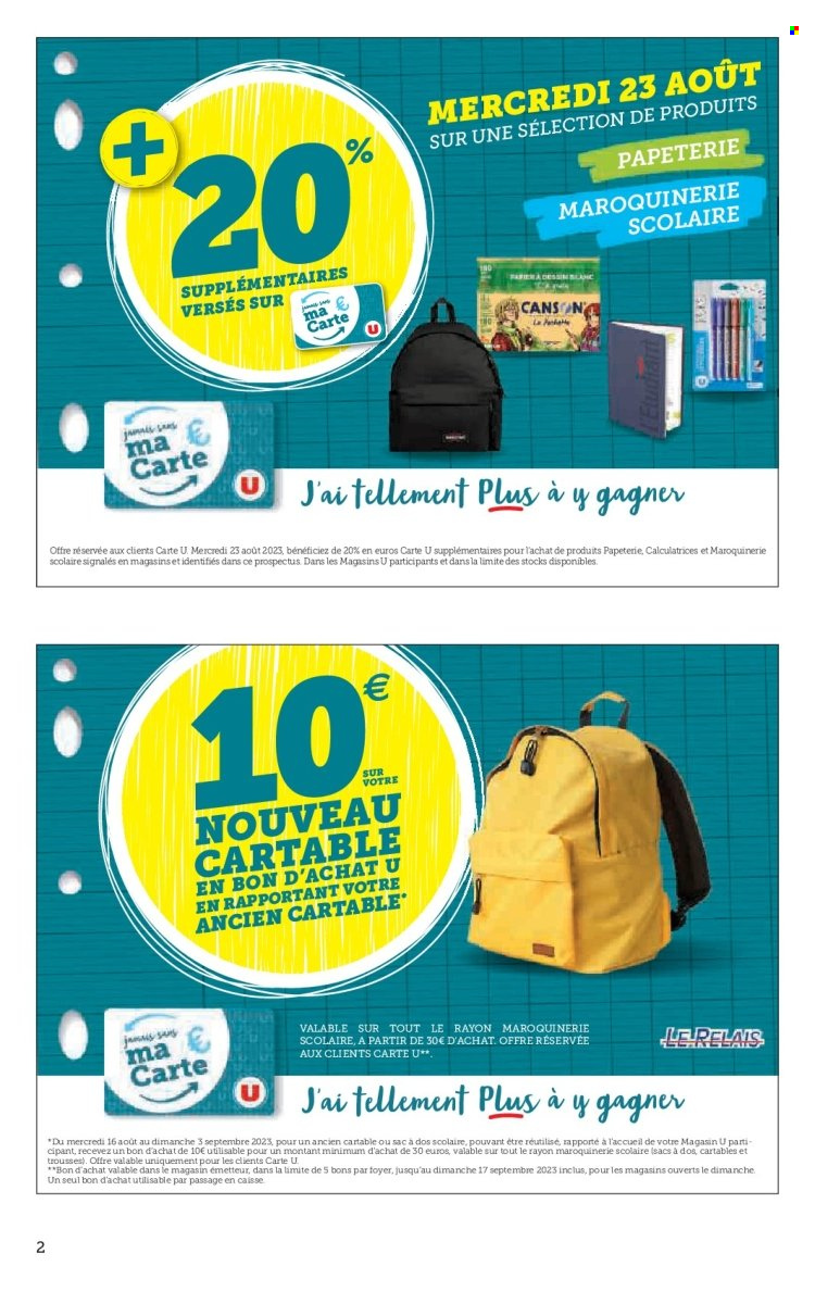 Catalogue SUPER U - 16/08/2023 - 03/09/2023. Page 2
