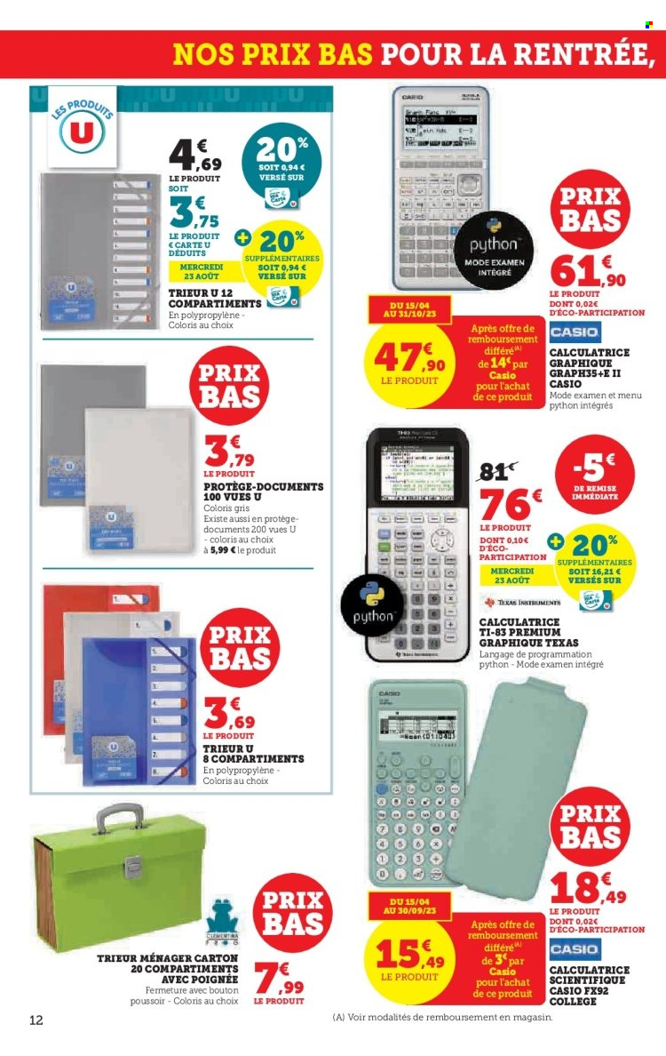 Catalogue SUPER U - 16/08/2023 - 03/09/2023. Page 12