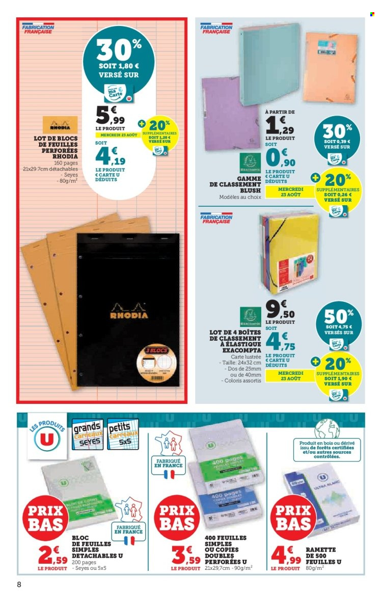 Catalogue SUPER U - 16/08/2023 - 03/09/2023. Page 8
