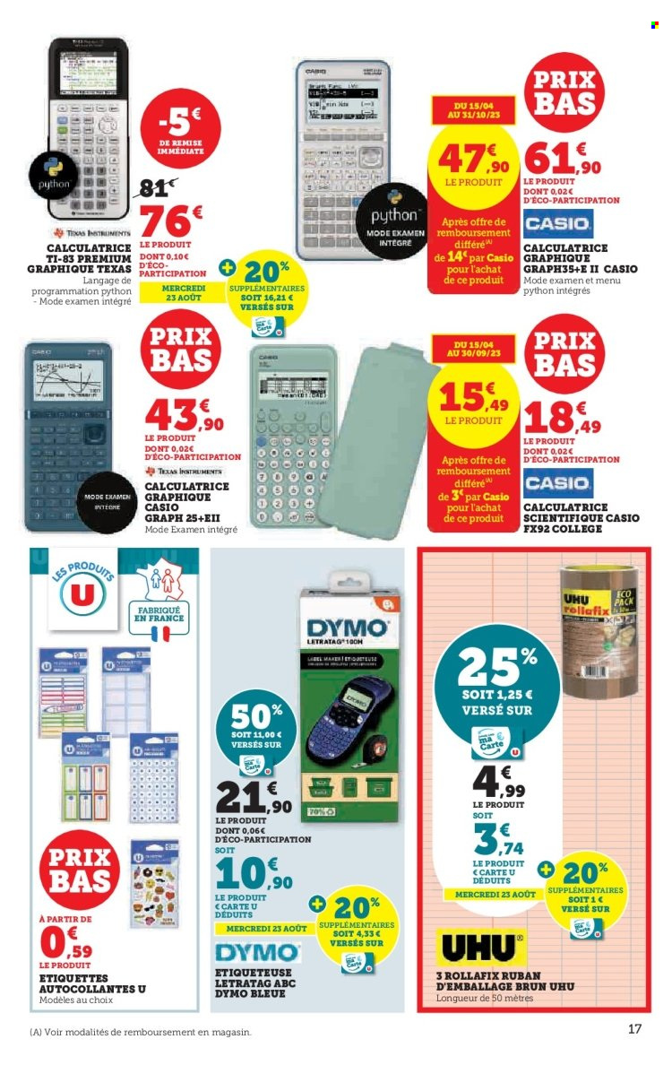 Catalogue SUPER U - 16/08/2023 - 03/09/2023. Page 17