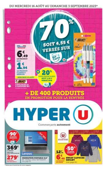 Catalogue HYPER U - 16/08/2023 - 03/09/2023.