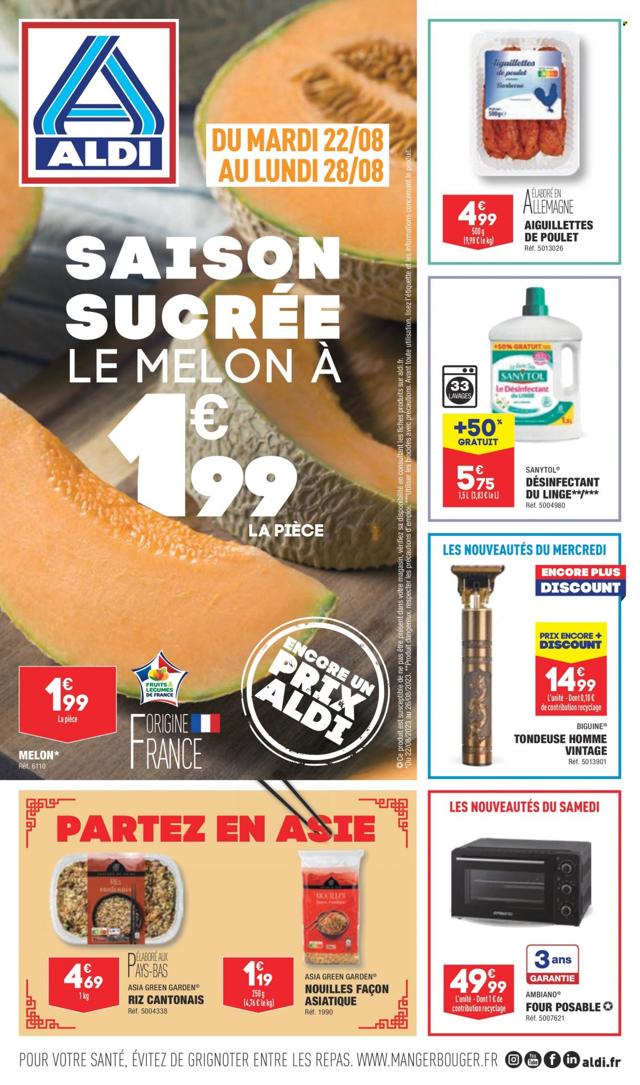 Catalogue ALDI - 22/08/2023 - 28/08/2023. Page 1