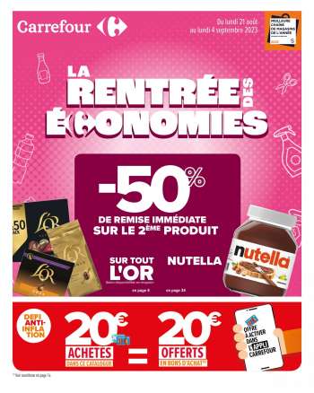 Catalogue Carrefour Hypermarchés - 21/08/2023 - 04/09/2023.