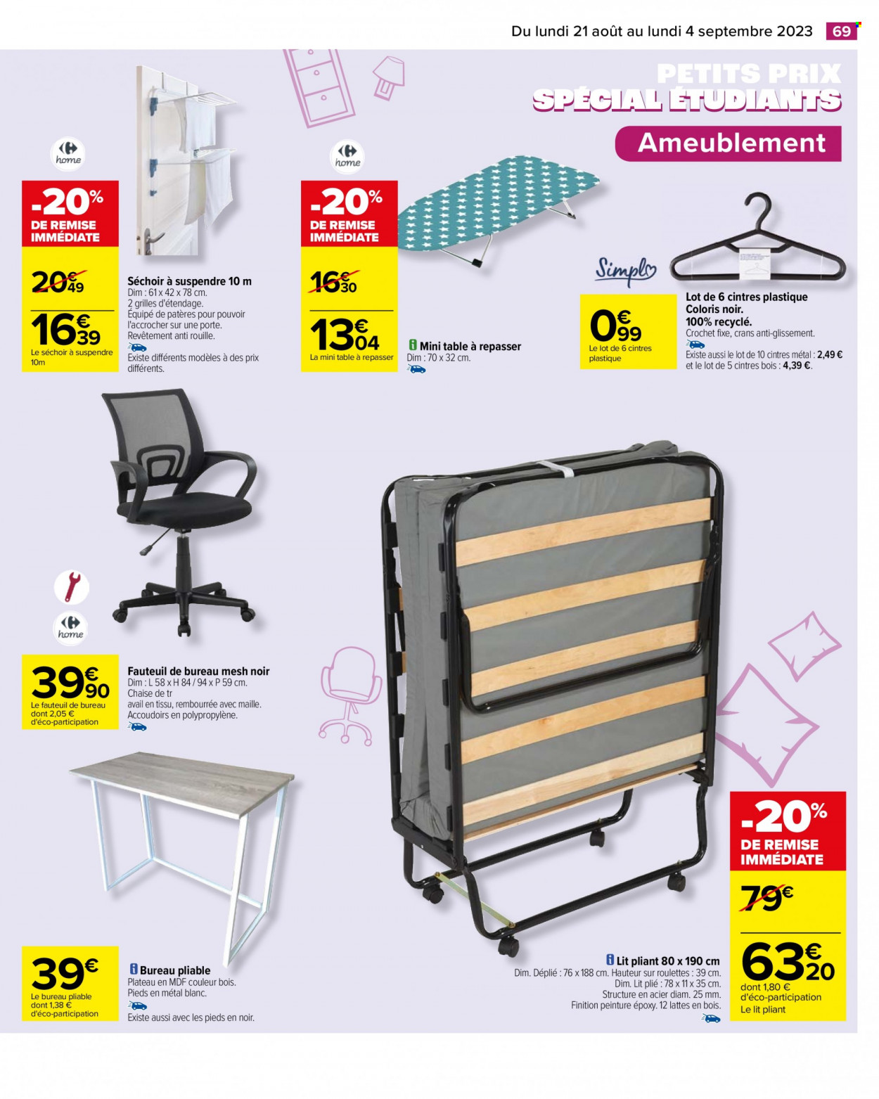 Catalogue Carrefour Hypermarchés - 21/08/2023 - 04/09/2023. Page 71